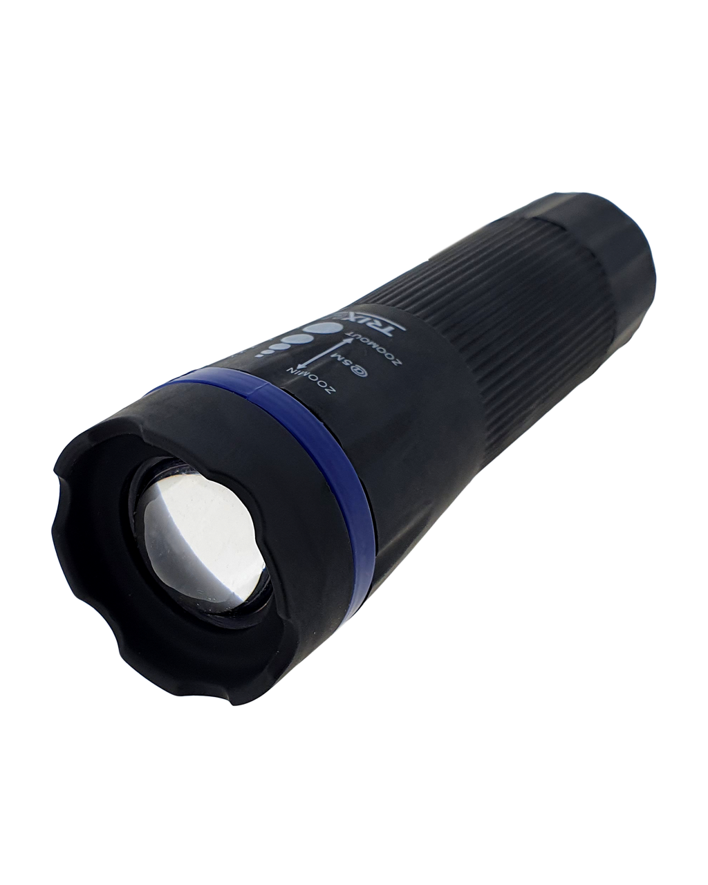 TR 312R fekete Kézi LED-es zseblámpa zoommal , ABS/1W