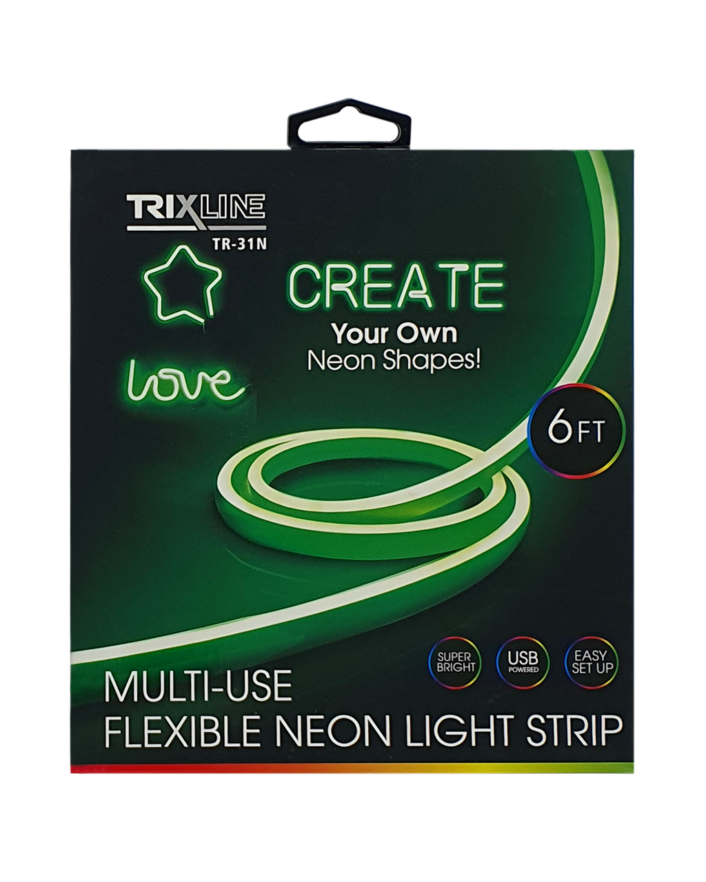 TR-31N NEON zöld 1,8 m LED szalag – USB-n Trixline TR-31N NEON zöld 1,8 m LED szalag – USB-n Trixline