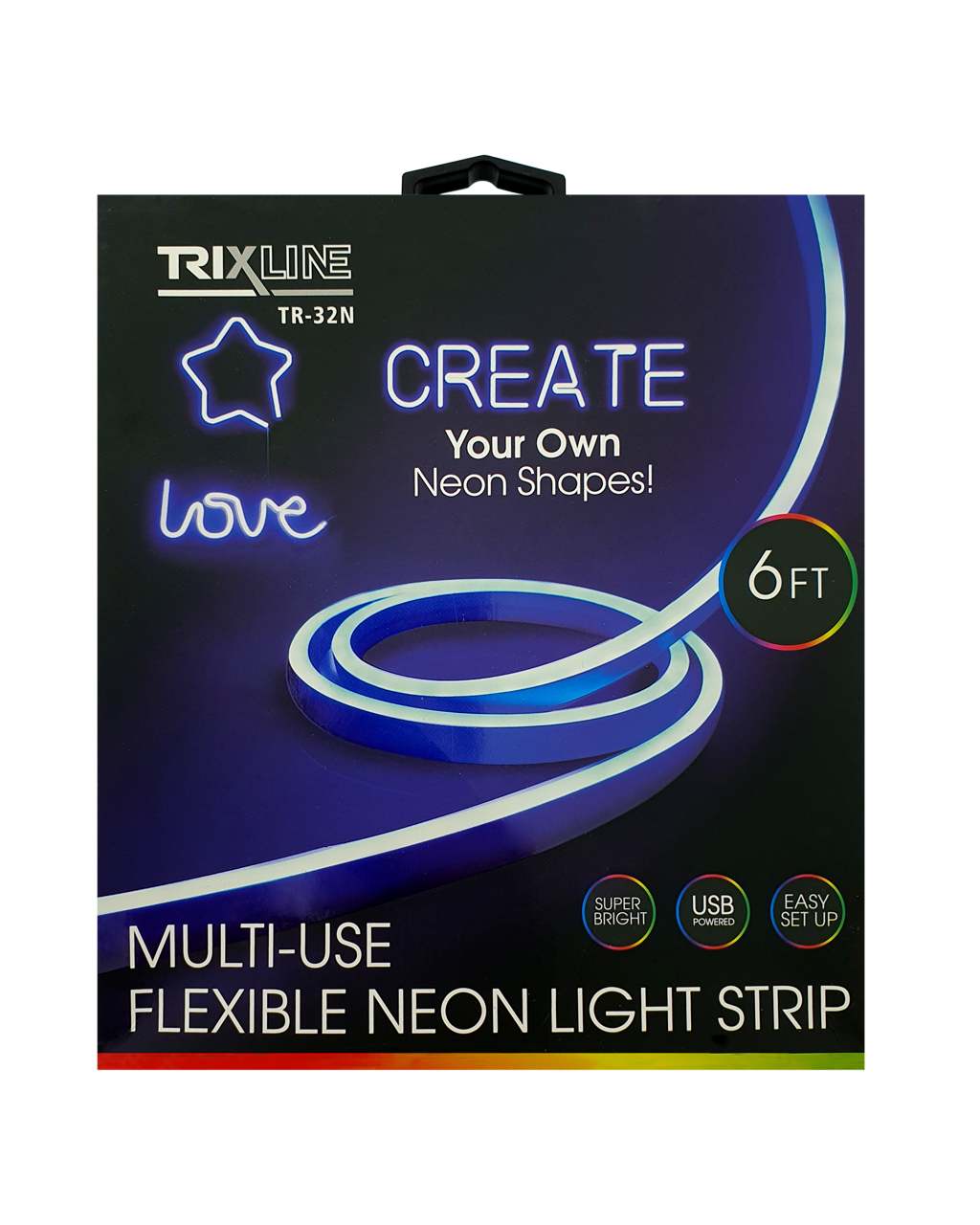 TR-32N NEON kék 1.8m LED szalag - USB-n Trixline