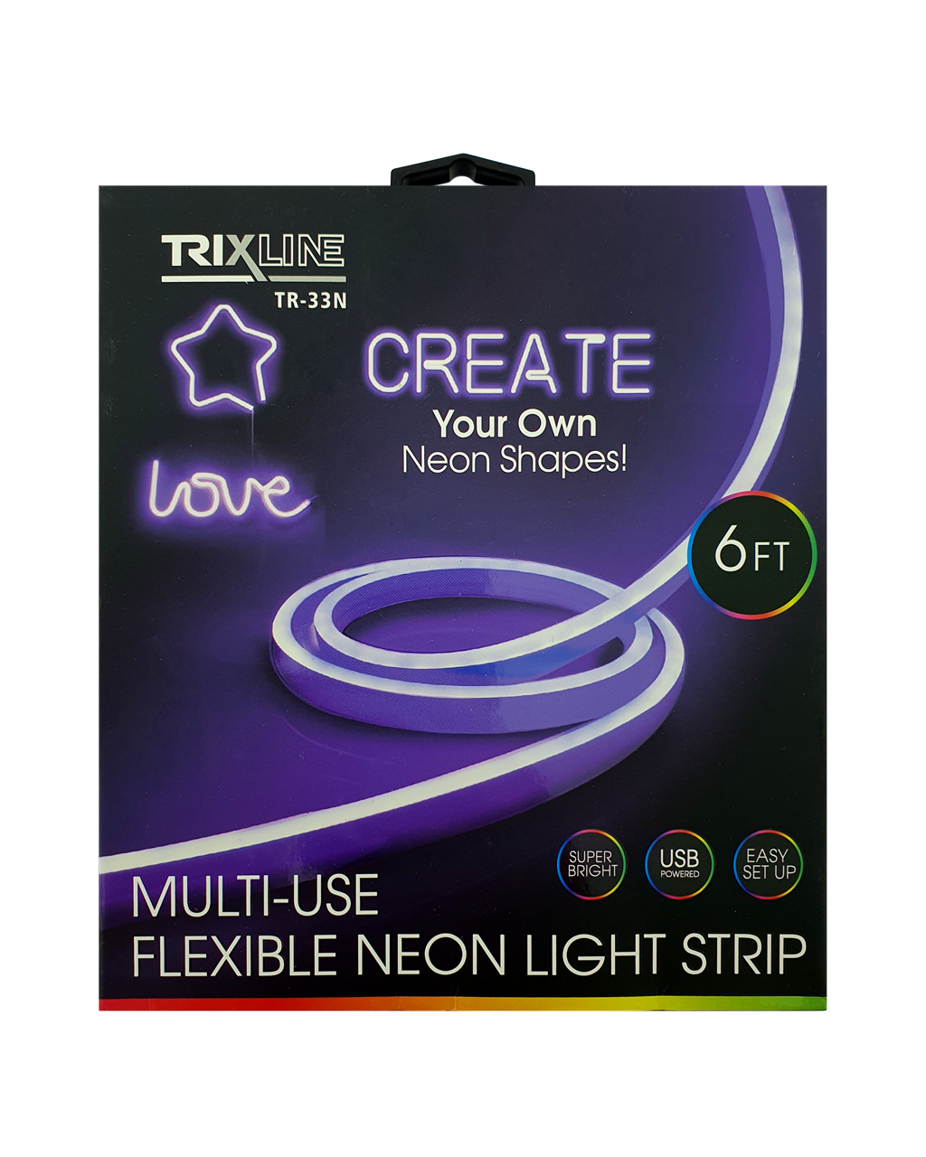 TR-33N NEON lila 1,8 m LED szalag – USB-n Trixline TR-33N NEON lila 1,8 m LED szalag – USB-n Trixline