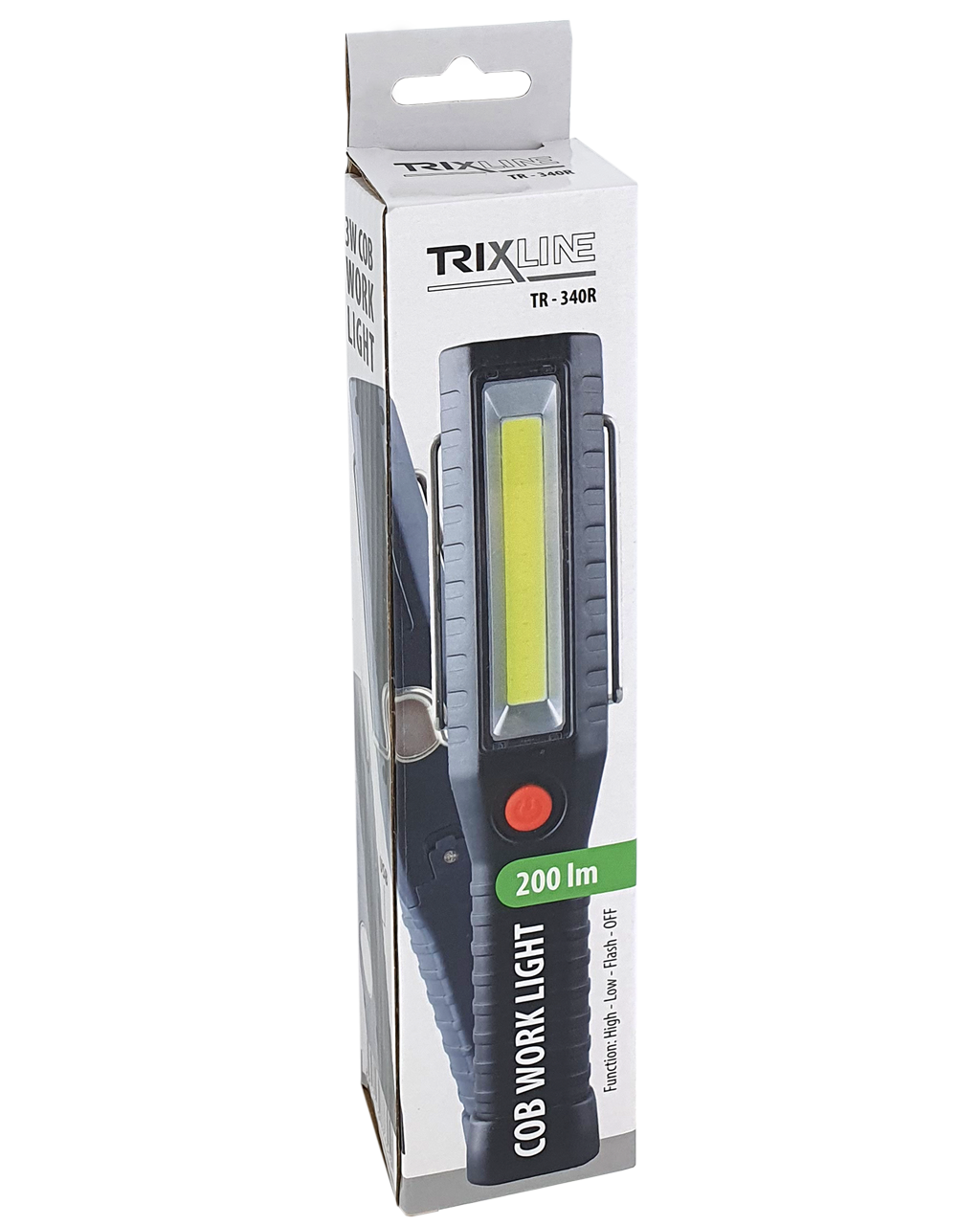 TR-340R LED COB 3W-os kézi, újratölthető zseblámpa TR-340R LED COB 3W-os kézi, újratölthető zseblámpa