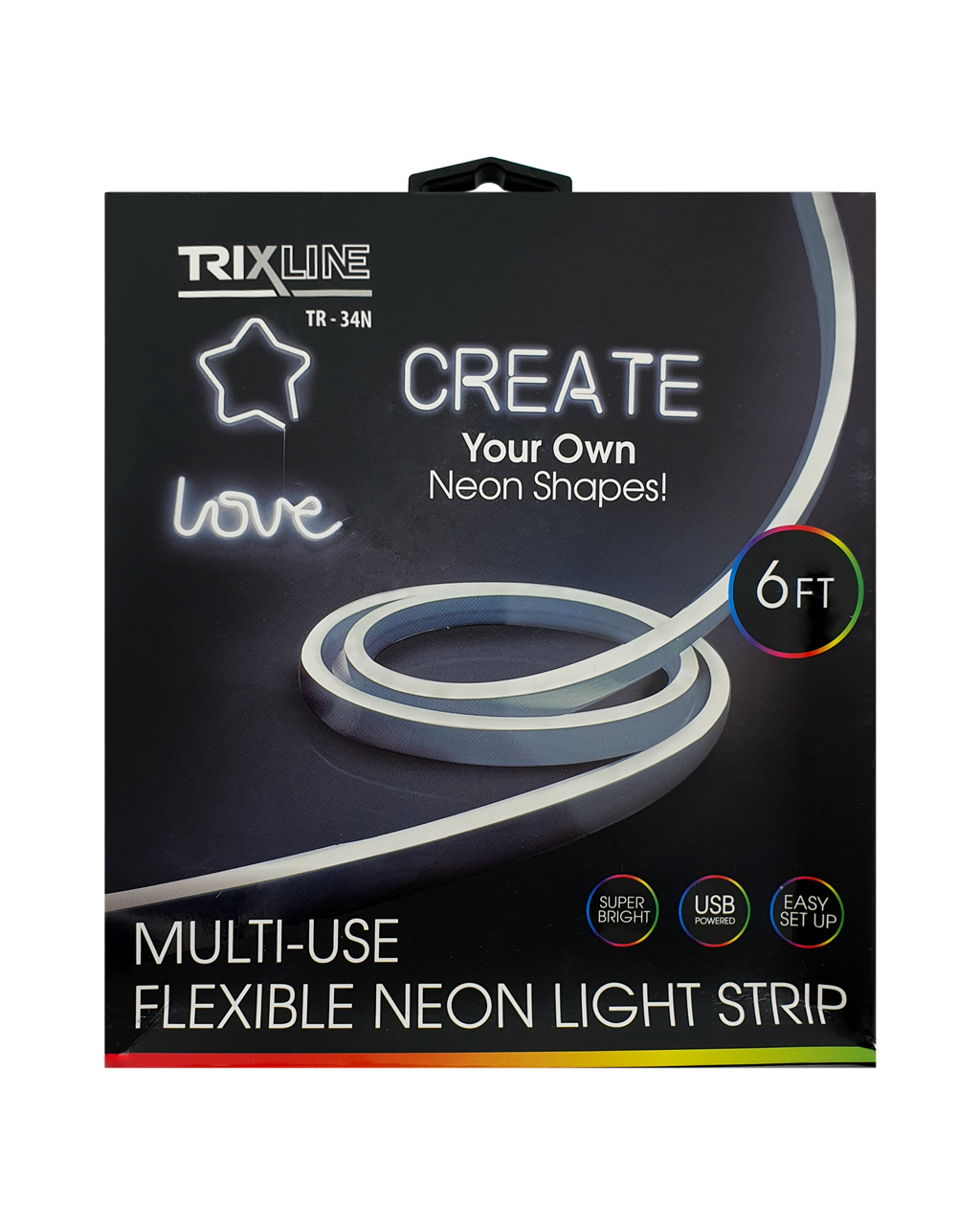 TR-34N NEON fehér 1,8 m LED szalag - USB-n Trixline