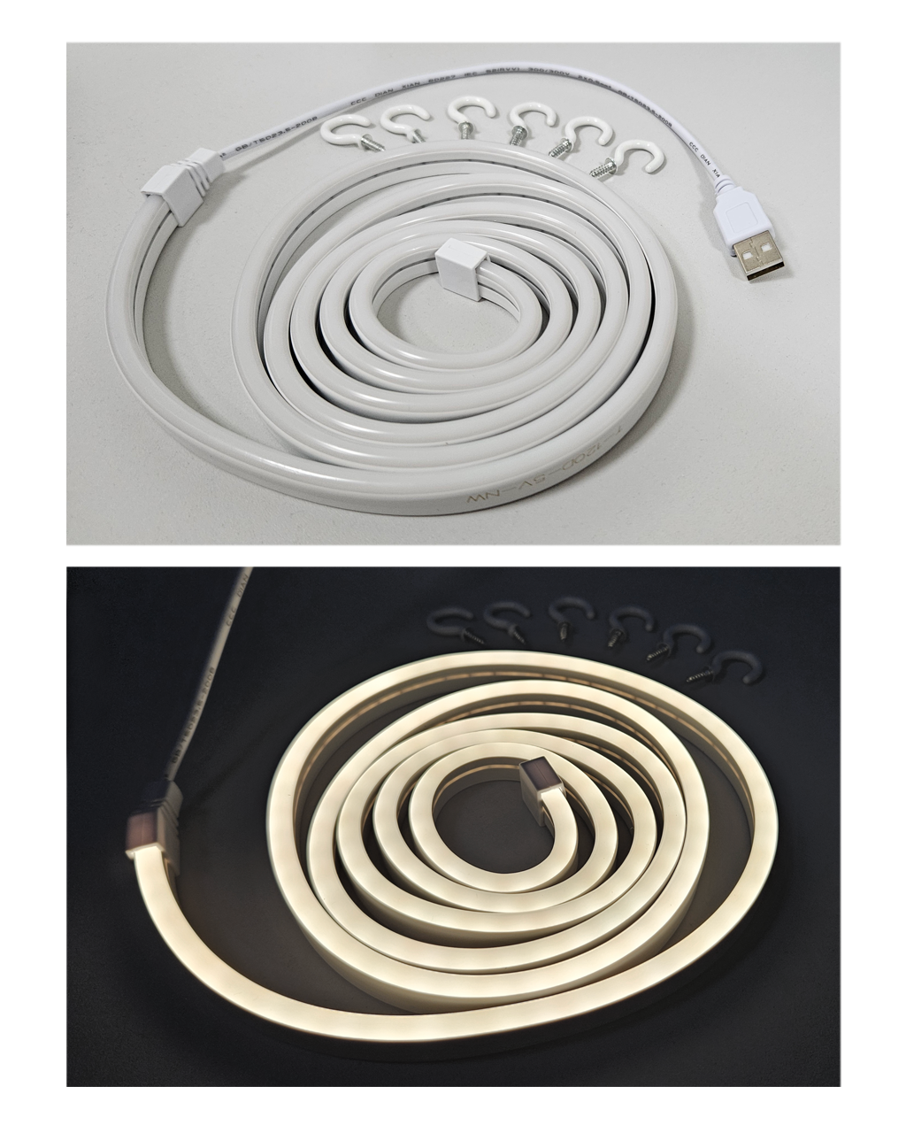 TR-34N NEON fehér 1,8 m LED szalag - USB-n Trixline - Image 3