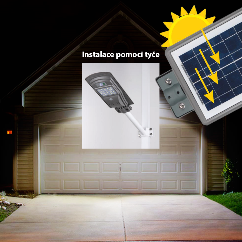 TR 362S Napelemes 10W-os utcai lámpa mozgásérzékelővel TRIXLINE - Image 3