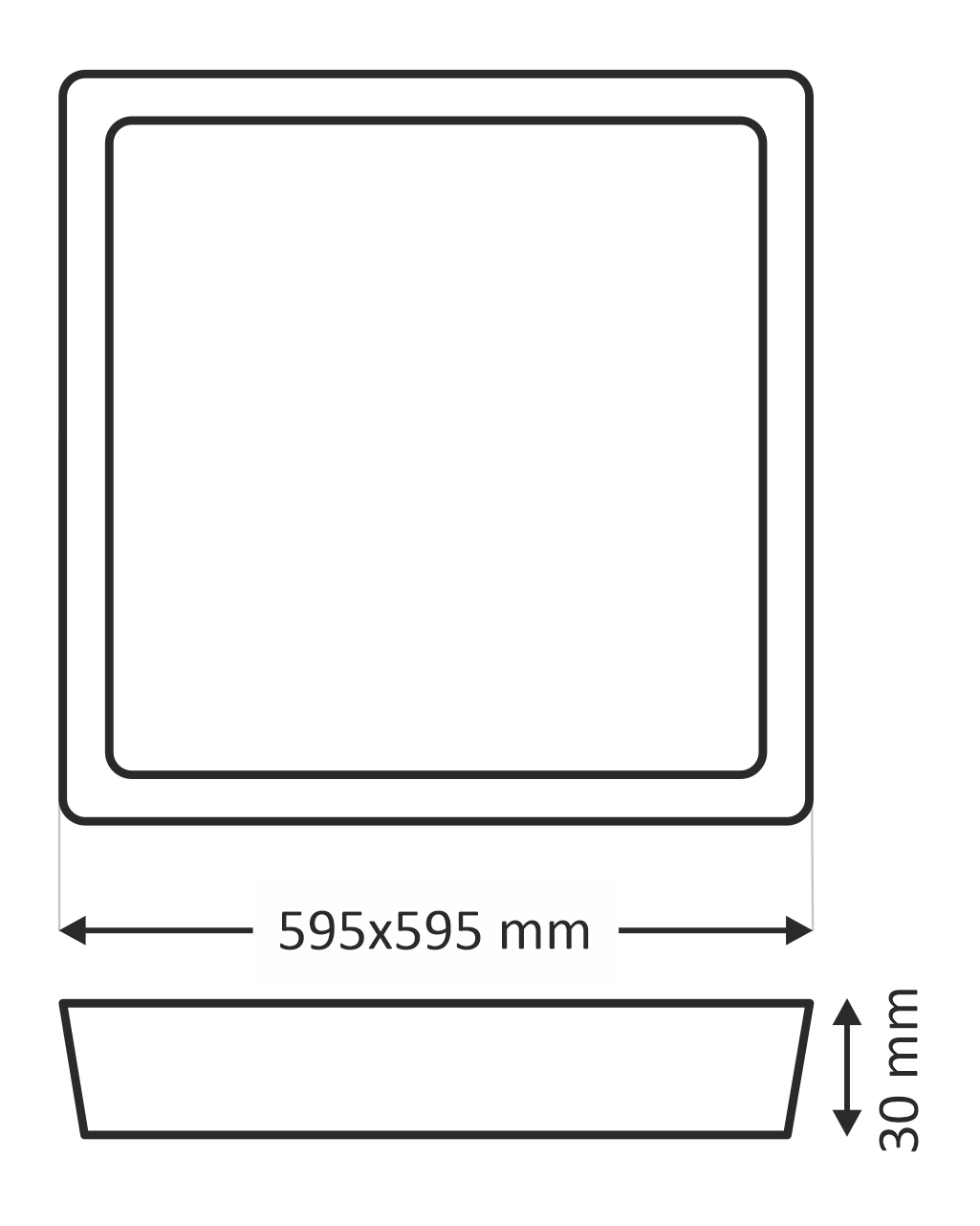TR-36W LED PANEL 4000K 595x595x30mm Trixline - Image 4