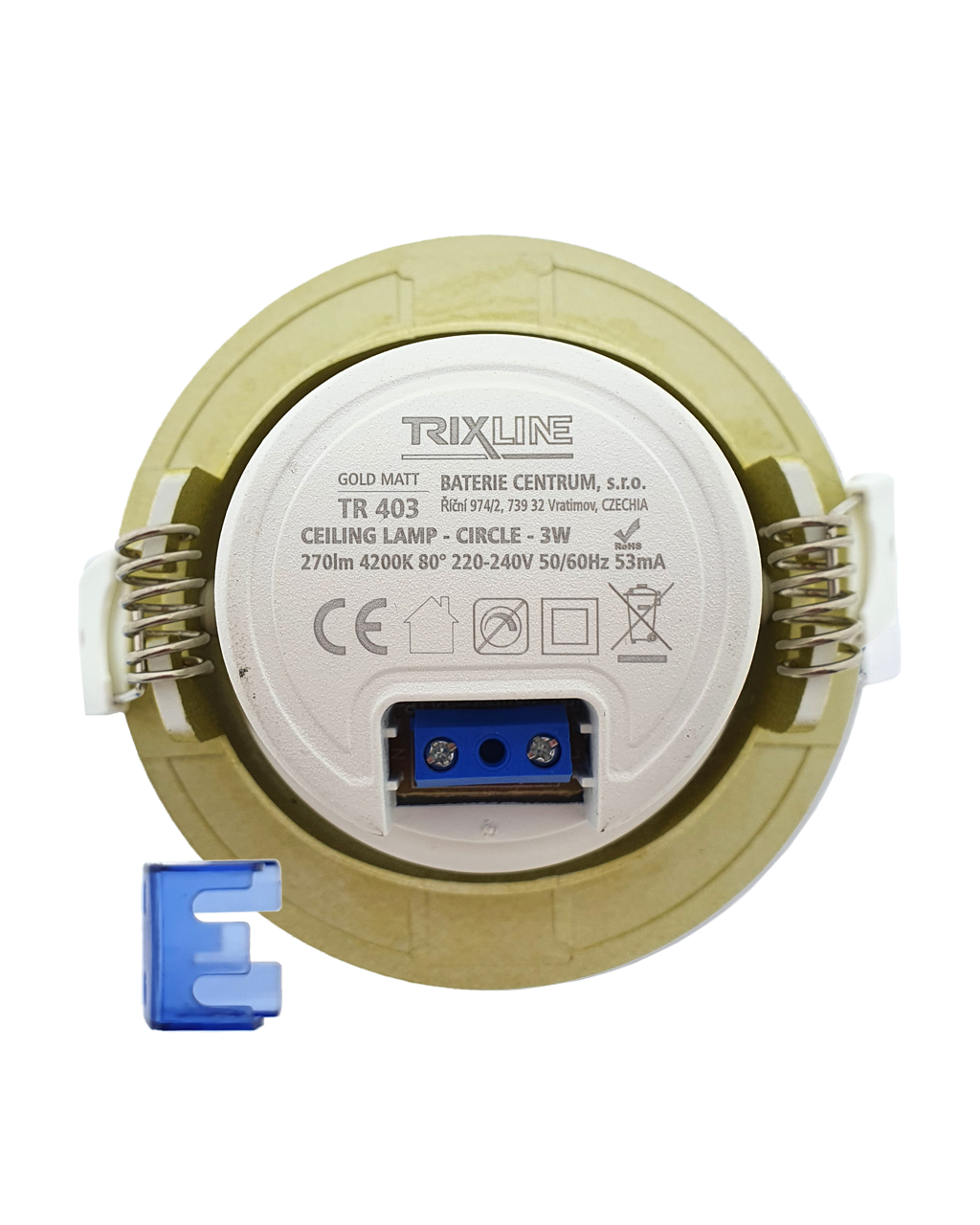 TR 403 Arany LED spotlámpa 3W TRIXLINE Mennyezeti - Image 2