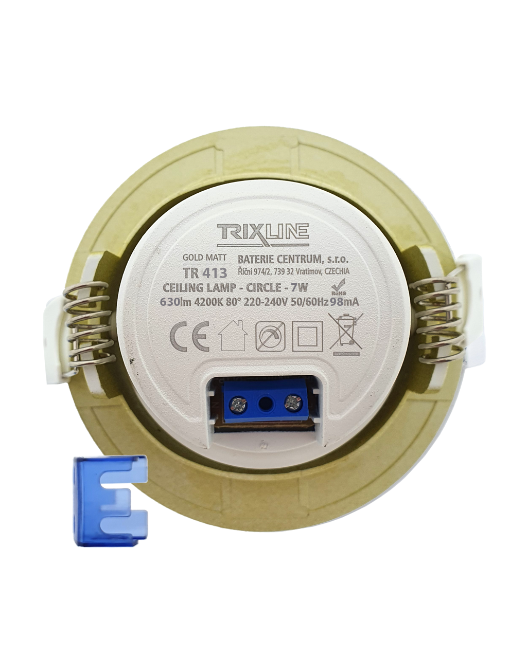 TR 413 LED spotlámpa 7W – kerek / 9482 Arany TRIXLINE TR 413 LED spotlámpa 7W – kerek / 9482 Arany TRIXLINE