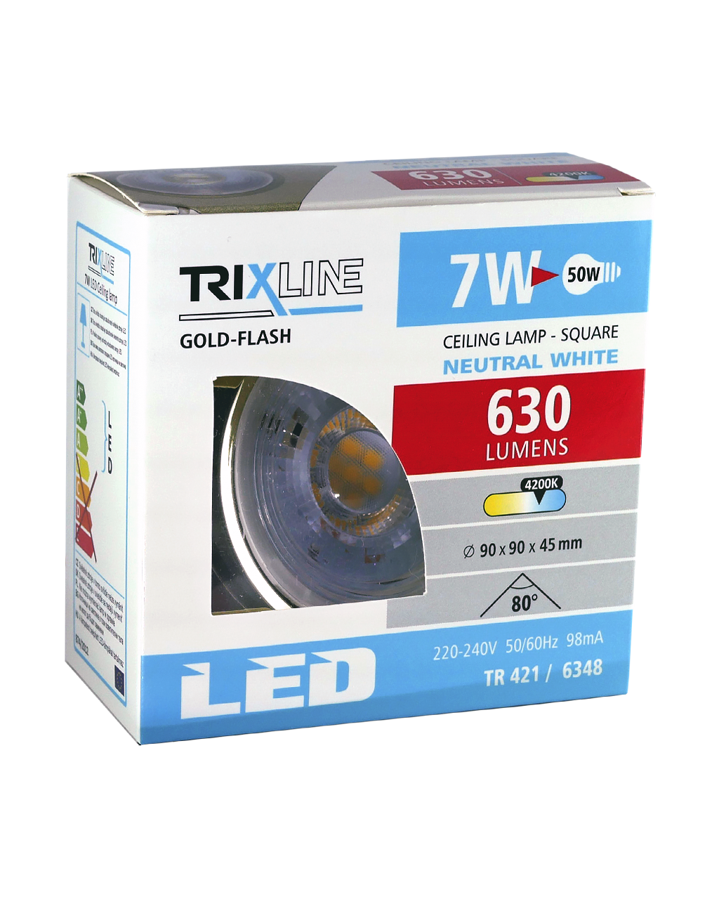 TR 421 LED spotlámpa 7W TRIXLINE Mennyezeti Arany - Image 2