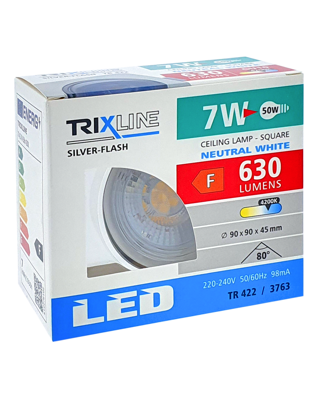 TR 422 LED spotlámpa 7W / 3763 Ezüst TRIXLINE - Image 3