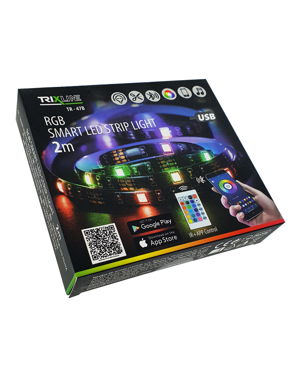 TR-47B 2m intelligens RGB LED szalag Trixline TR-47B 2m intelligens RGB LED szalag Trixline