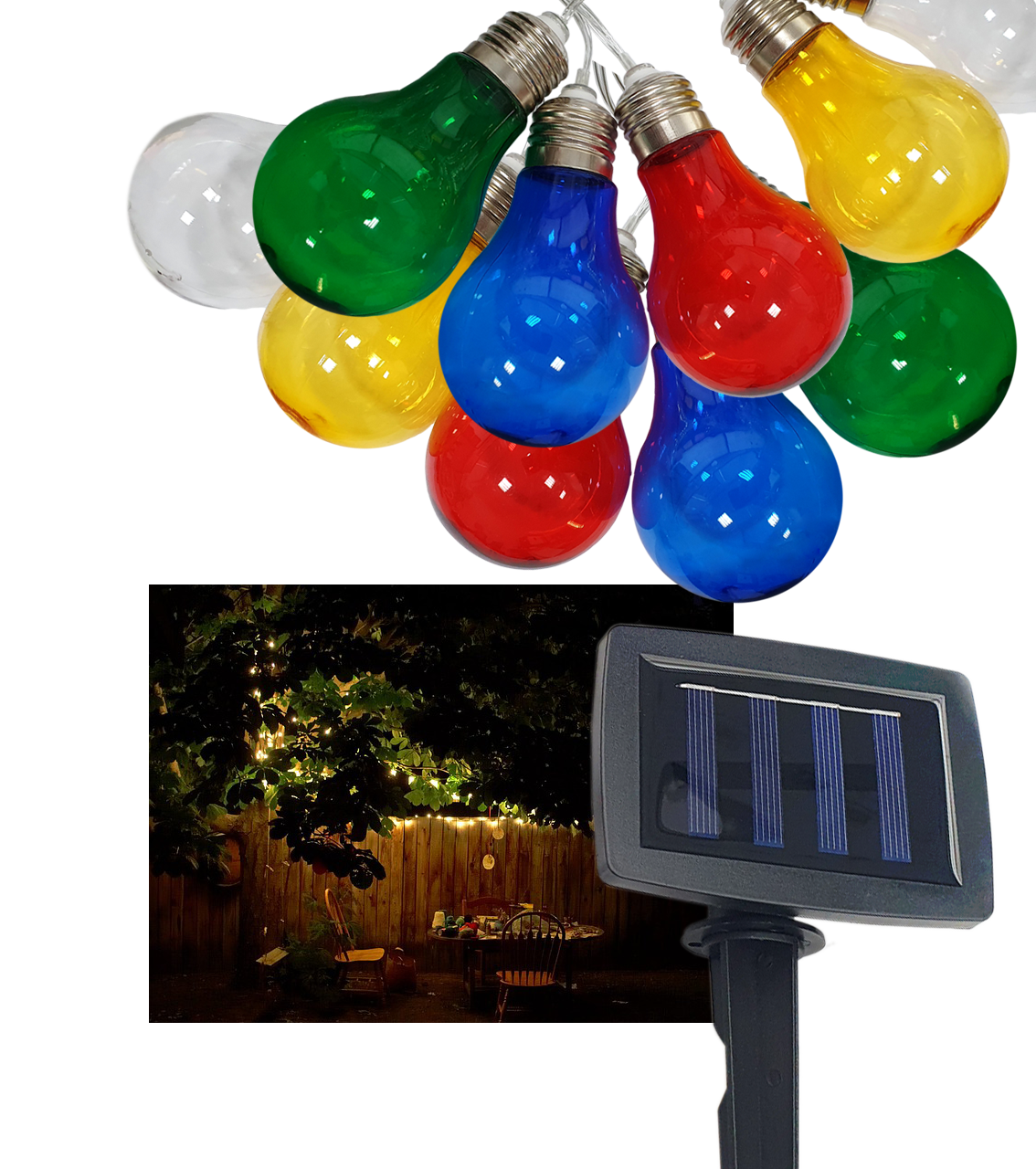 Dekoratív TR-590 10 db-os LED kültéri fényfüzér 2 m többszínű IP44 Trixline - Image 4