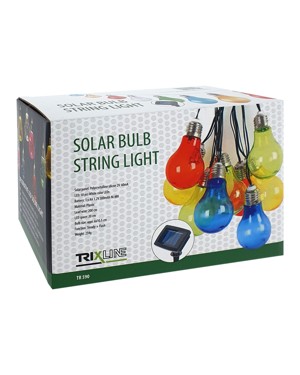 Dekoratív TR-590 10 db-os LED kültéri fényfüzér 2 m többszínű IP44 Trixline - Image 3