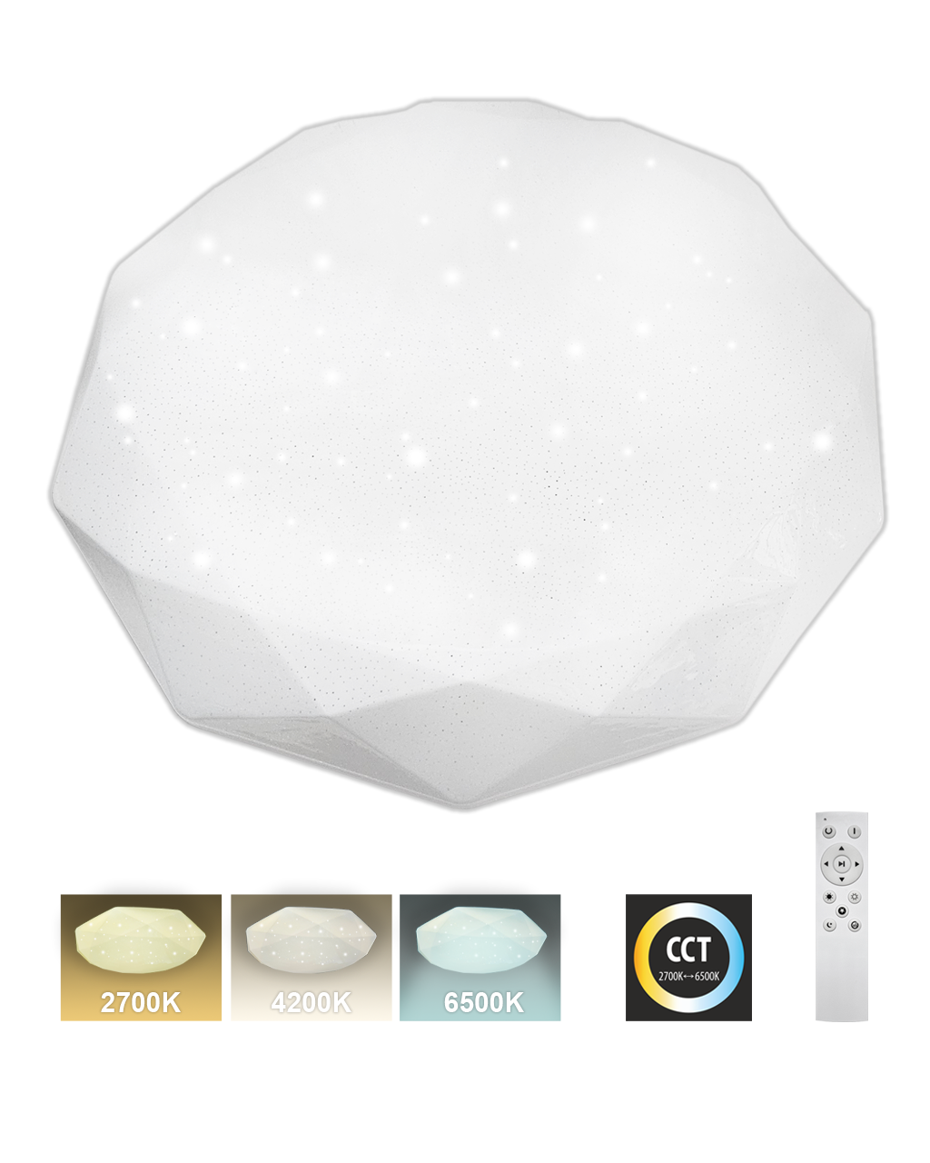 TR-601C - INDUS 80W 7600lm ø78cm CCT + Trixline vezérlő