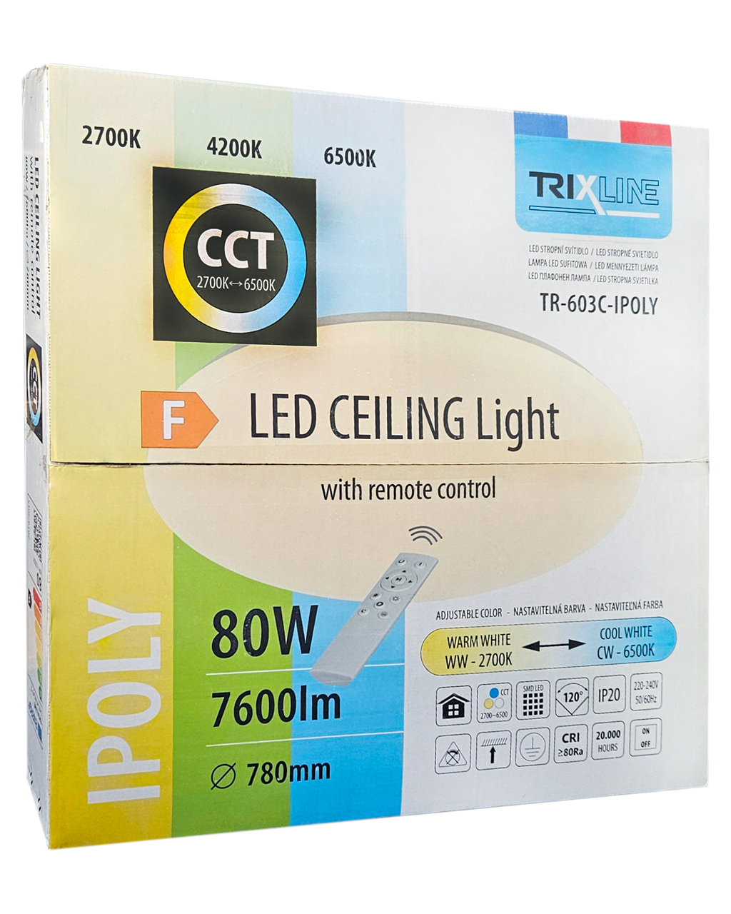 TR-603C - IPOLY 80W 7600lm ø78cm CCT + Trixline vezérlő - Image 4