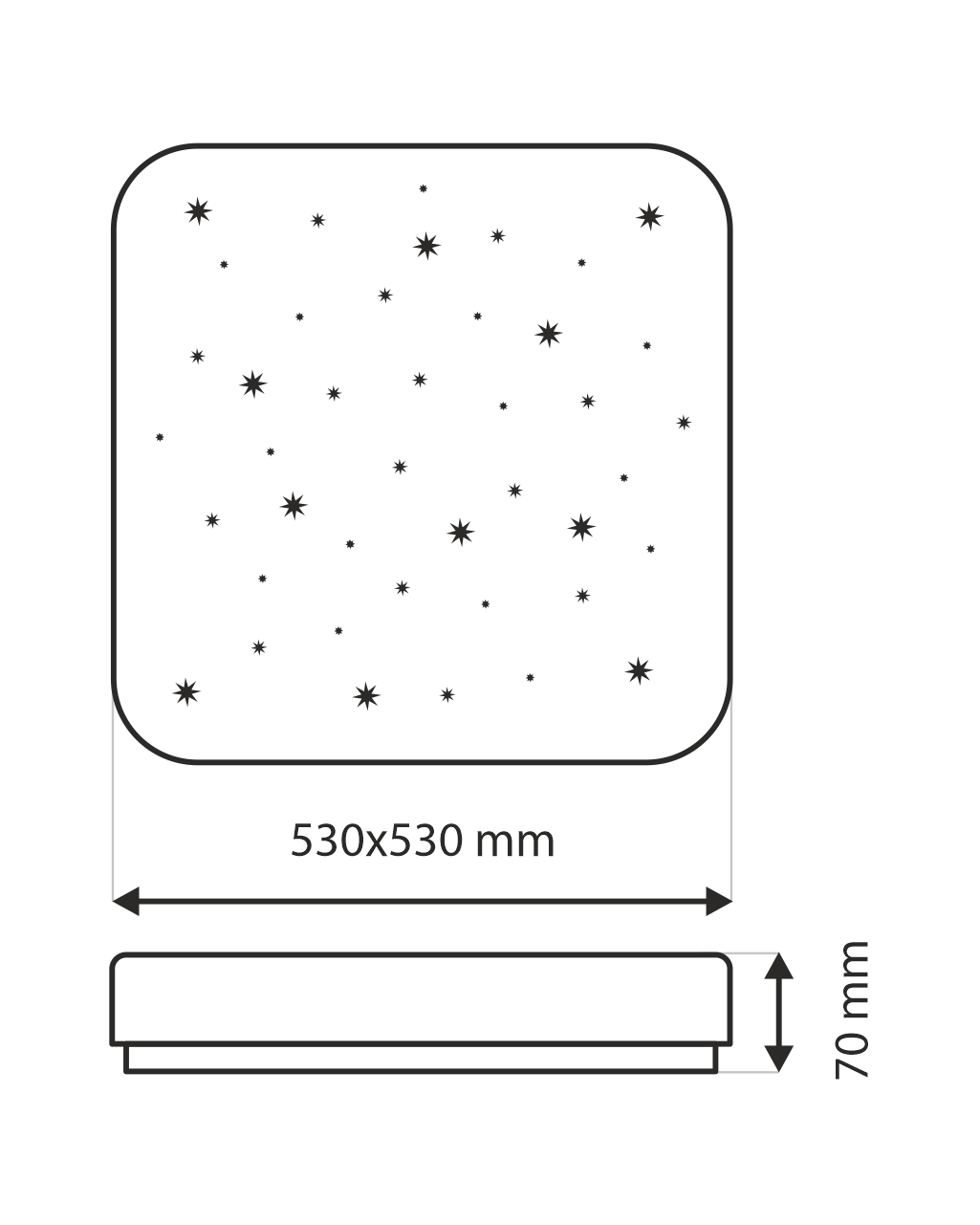 TR-605S - FLORA 60W 5700lm 53x53cm CCT + Trixline vezérlő - Image 4