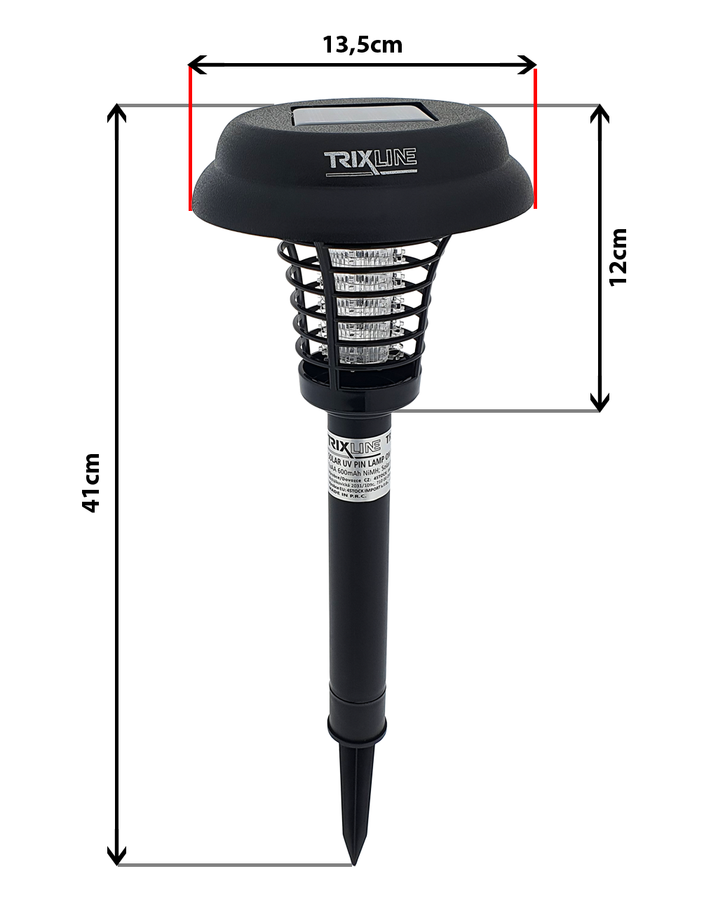 TR 612 TRIXLINE napelemes szúnyoglámpa TR 612 TRIXLINE napelemes szúnyoglámpa