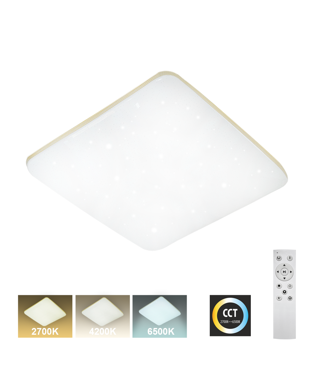 TR-614S - MANA 36W 3420lm 43x43cm CCT + Trixline vezérlő