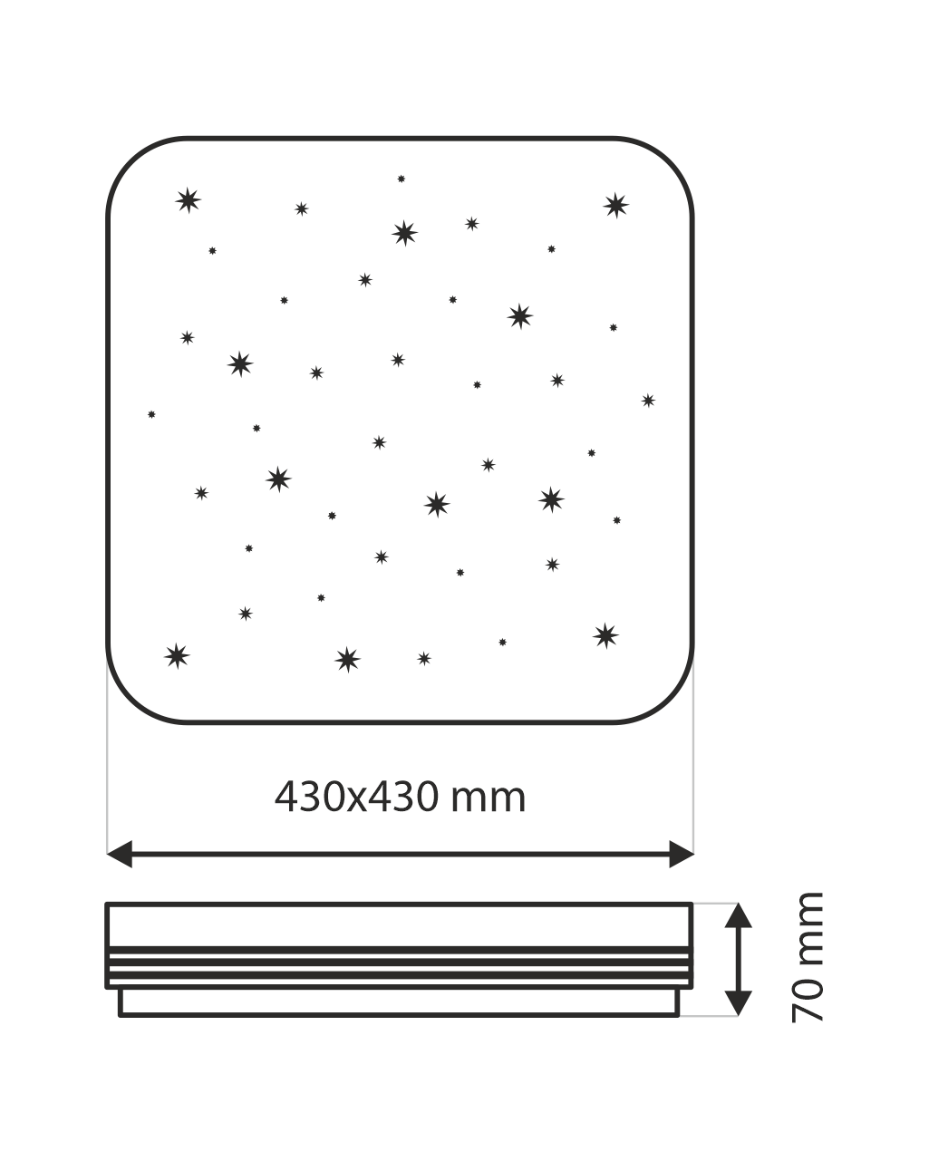 TR-614S – MANA 36W 3420lm 43x43cm CCT + Trixline vezérlő TR-614S – MANA 36W 3420lm 43x43cm CCT + Trixline vezérlő