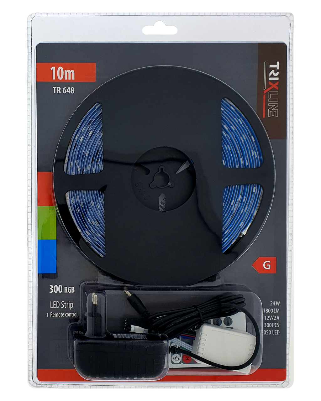 TR 648 LED szalag 24W RGB 10m távirányítóval, Trixline-tól