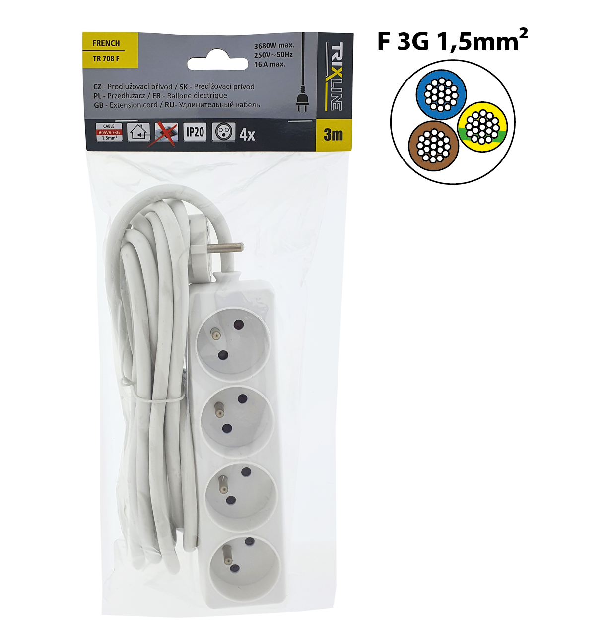 TR-808 S 04-3m elosztó-hosszabbító - Image 3