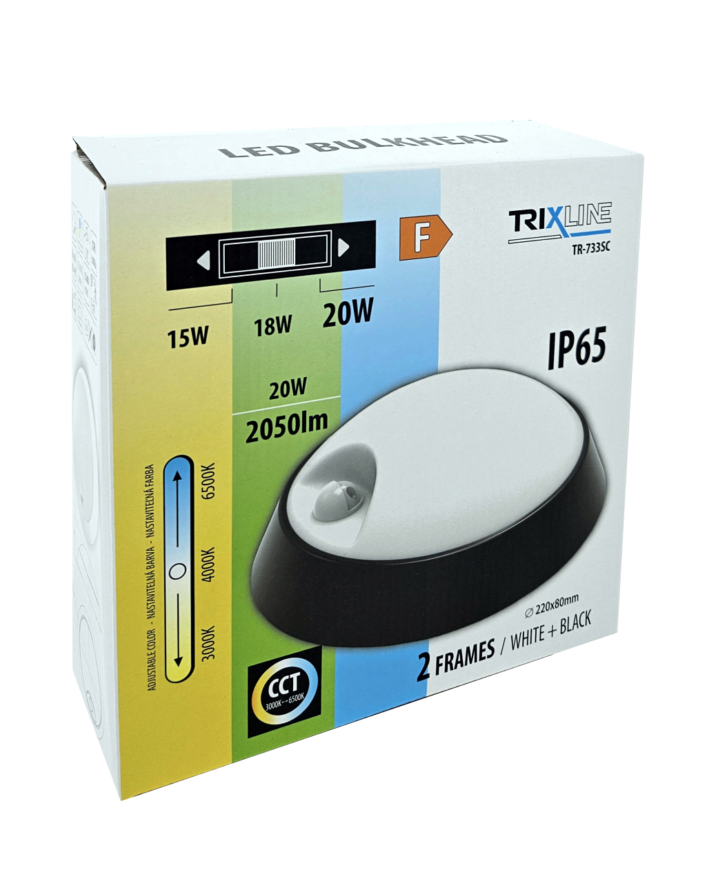 TR-733SC 20W LED BULKHEAD 3CCT 2 keret – fehér és fekete Trixline TR-733SC 20W LED BULKHEAD 3CCT 2 keret – fehér és fekete Trixline