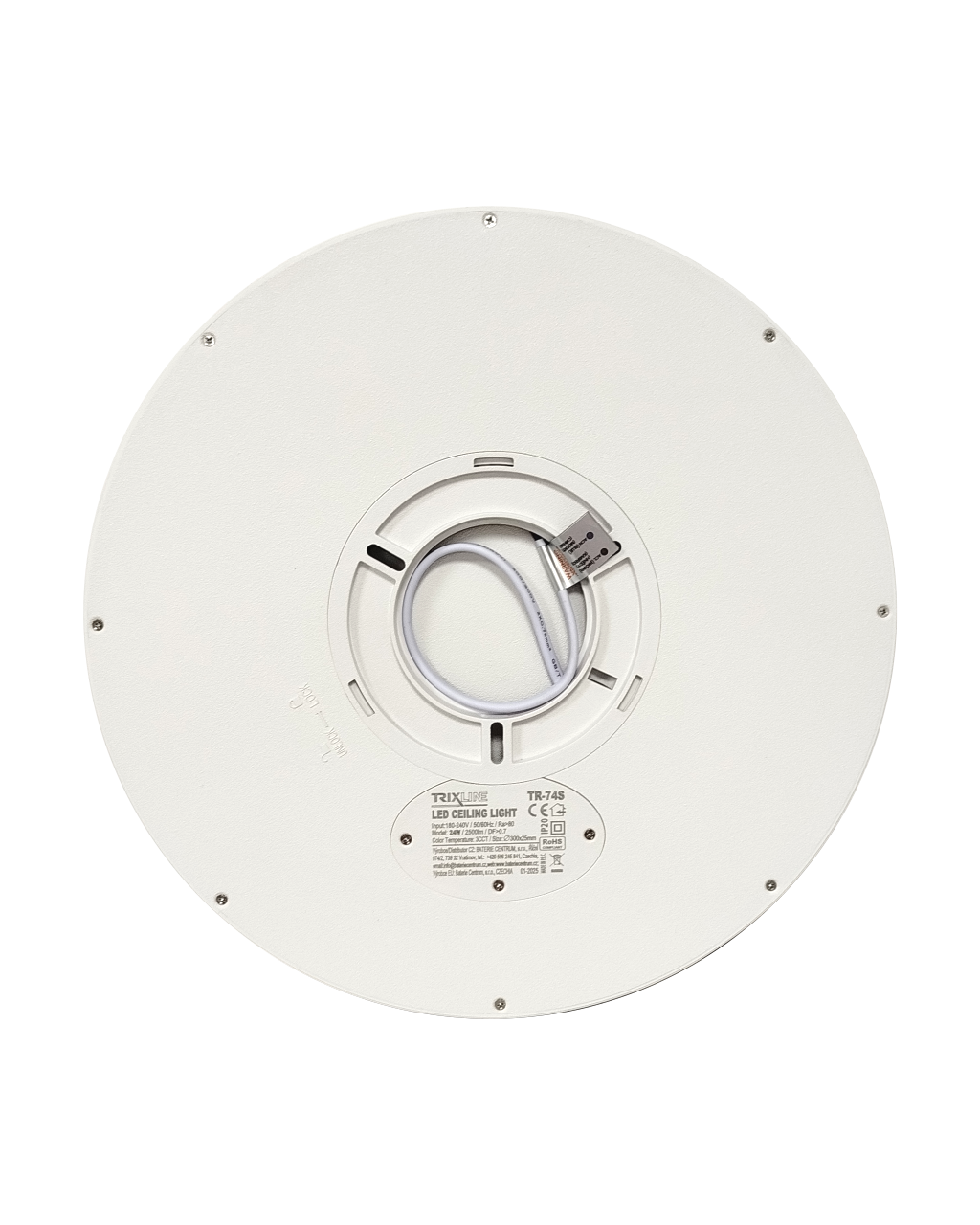 Mennyezeti TR-74S-24W LED lámpa 3CCT 2500lm ø30x2.5cm Trixline - Image 3