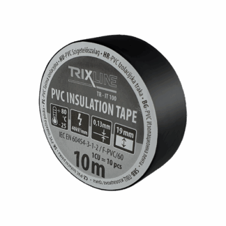 PVC szigetelőzalag TR-IT 100 10m, 0,13mm fekete TRIXLINE