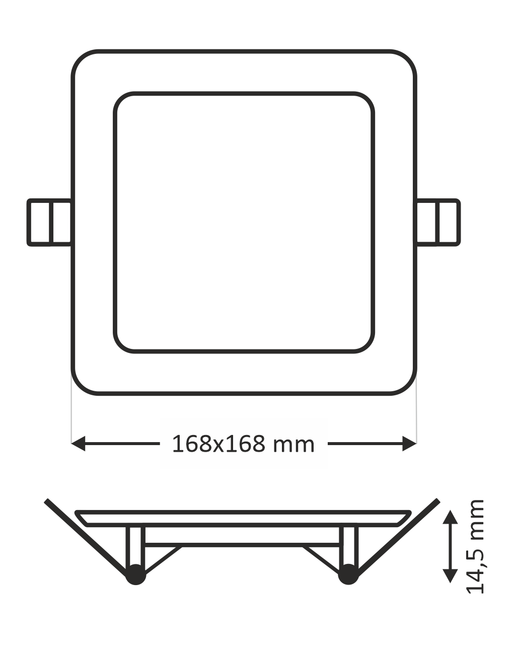 TR-136 LED panel 12W 960lm 2700K - négyzet alakú Trixline - Image 3