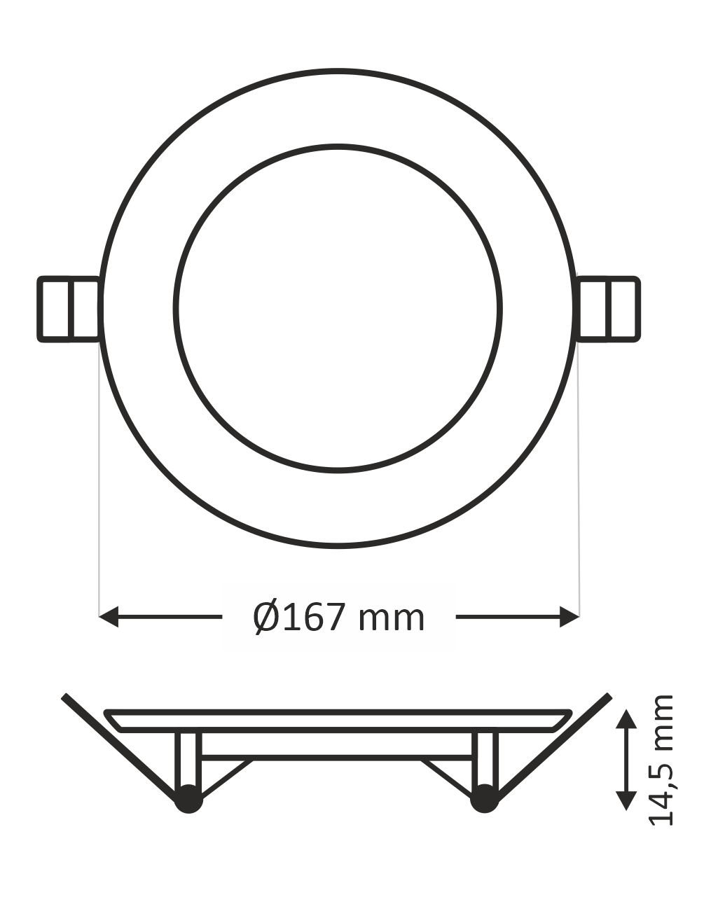 TR-144 LED panel 12W 960lm 2700K - kerek Trixline - Image 4