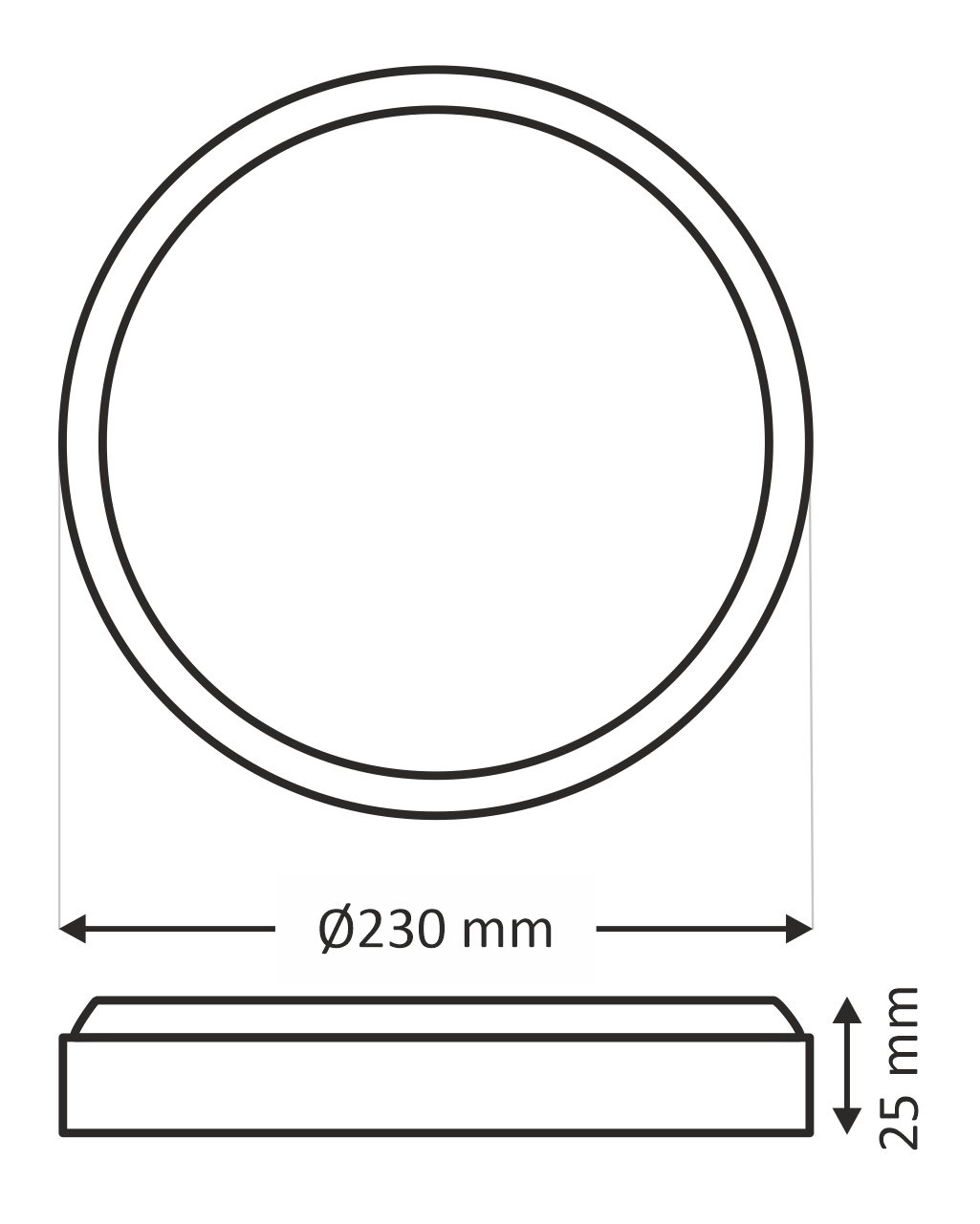 TR-50S LED 18W 1850lm 4000K ø23cm/kerek fehér Trixline mennyezeti lámpa - Image 3