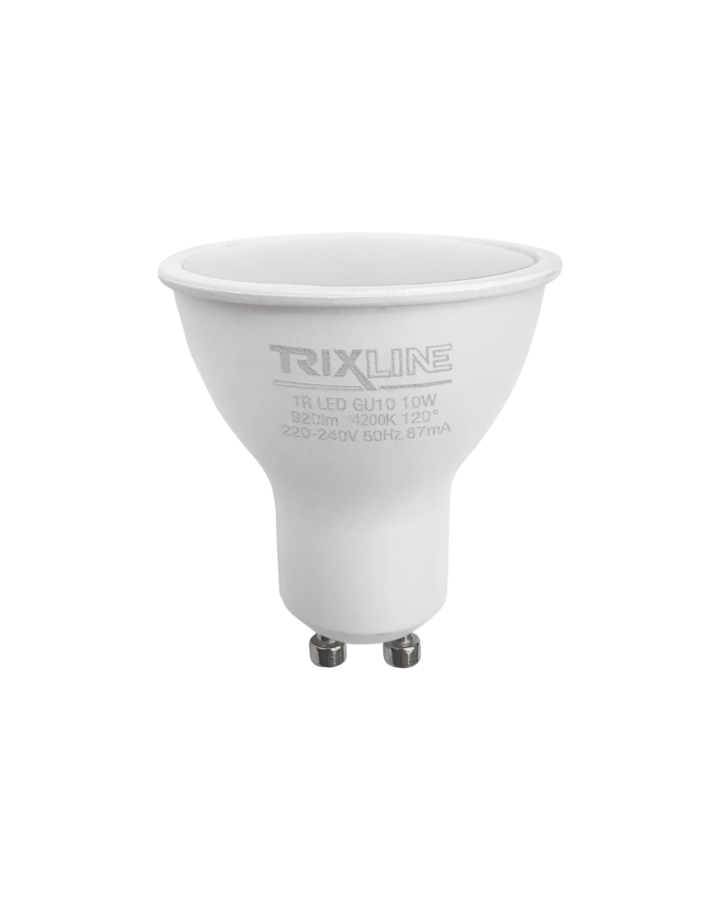 Trixline 10W GU10 4200K LED izzó 920lmsemleges fehér Trixline 10W GU10 4200K LED izzó 920lmsemleges fehér