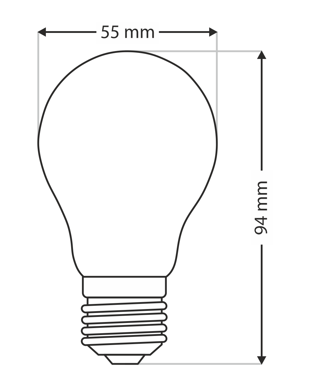 Trixline 40W, A55, E27, 2700K speciális izzó Trixline 40W, A55, E27, 2700K speciális izzó