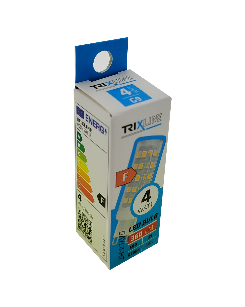 Trixline 4W 360lm G9 6500K LED izzó magas fehér Trixline 4W 360lm G9 6500K LED izzó magas fehér