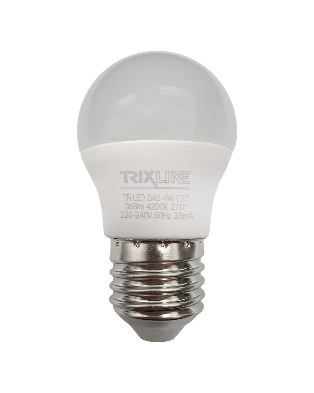 Trixline 4W 368lm E27 G45 4200K LED izzó semleges fehér Trixline 4W 368lm E27 G45 4200K LED izzó semleges fehér