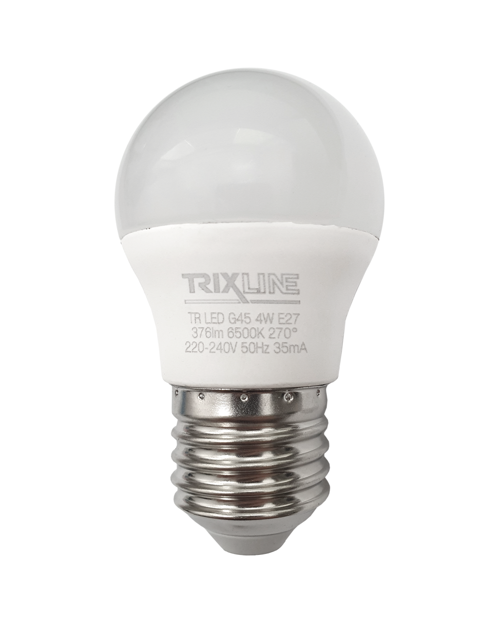 Trixline 4W 376lm E27 G45 6500K LED izzo hideg fehér Trixline 4W 376lm E27 G45 6500K LED izzo hideg fehér