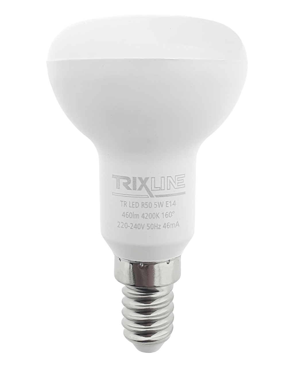 Trixline 5W E14 R50 4200K 460lm semleges fehér Trixline 5W E14 R50 4200K 460lm semleges fehér