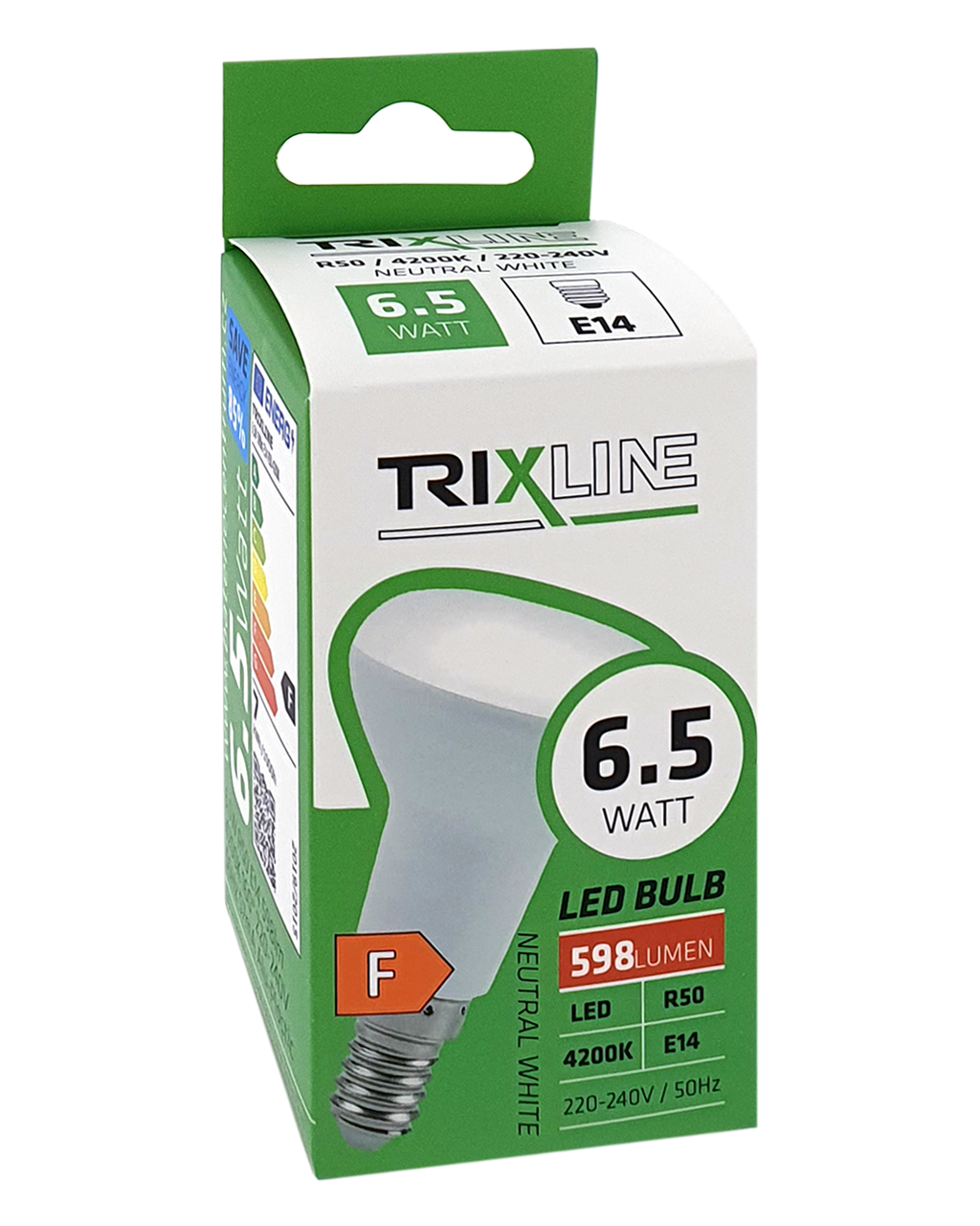 Trixline 6.5W E14 R50 4200K 598lm semleges fehér Trixline 6.5W E14 R50 4200K 598lm semleges fehér