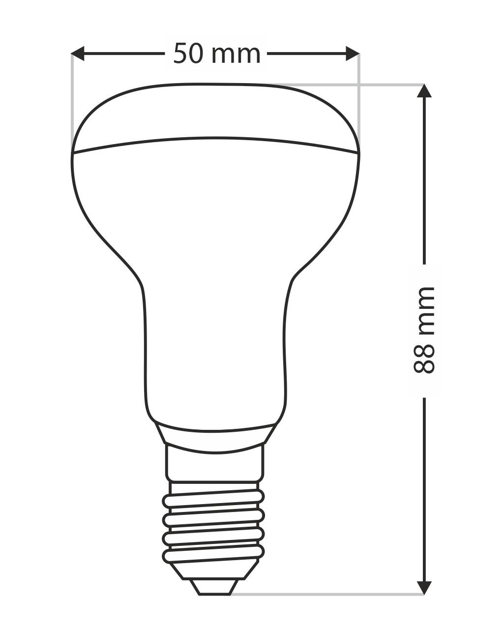 Trixline 6.5W E14 R50 4200K 598lm semleges fehér Trixline 6.5W E14 R50 4200K 598lm semleges fehér