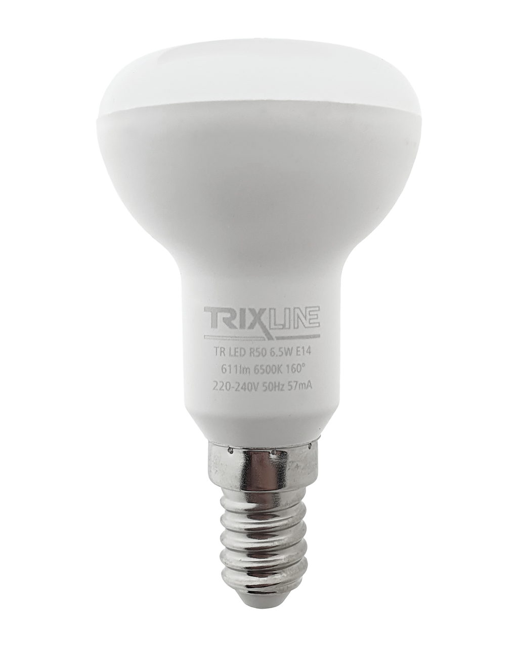 Trixline 6.5W E14 R50 6500K 611lm hideg fehér Trixline 6.5W E14 R50 6500K 611lm hideg fehér