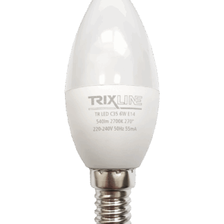Trixline 6W 540lm E14 C35 2700K meleg fehér Trixline 6W 540lm E14 C35 2700K meleg fehér