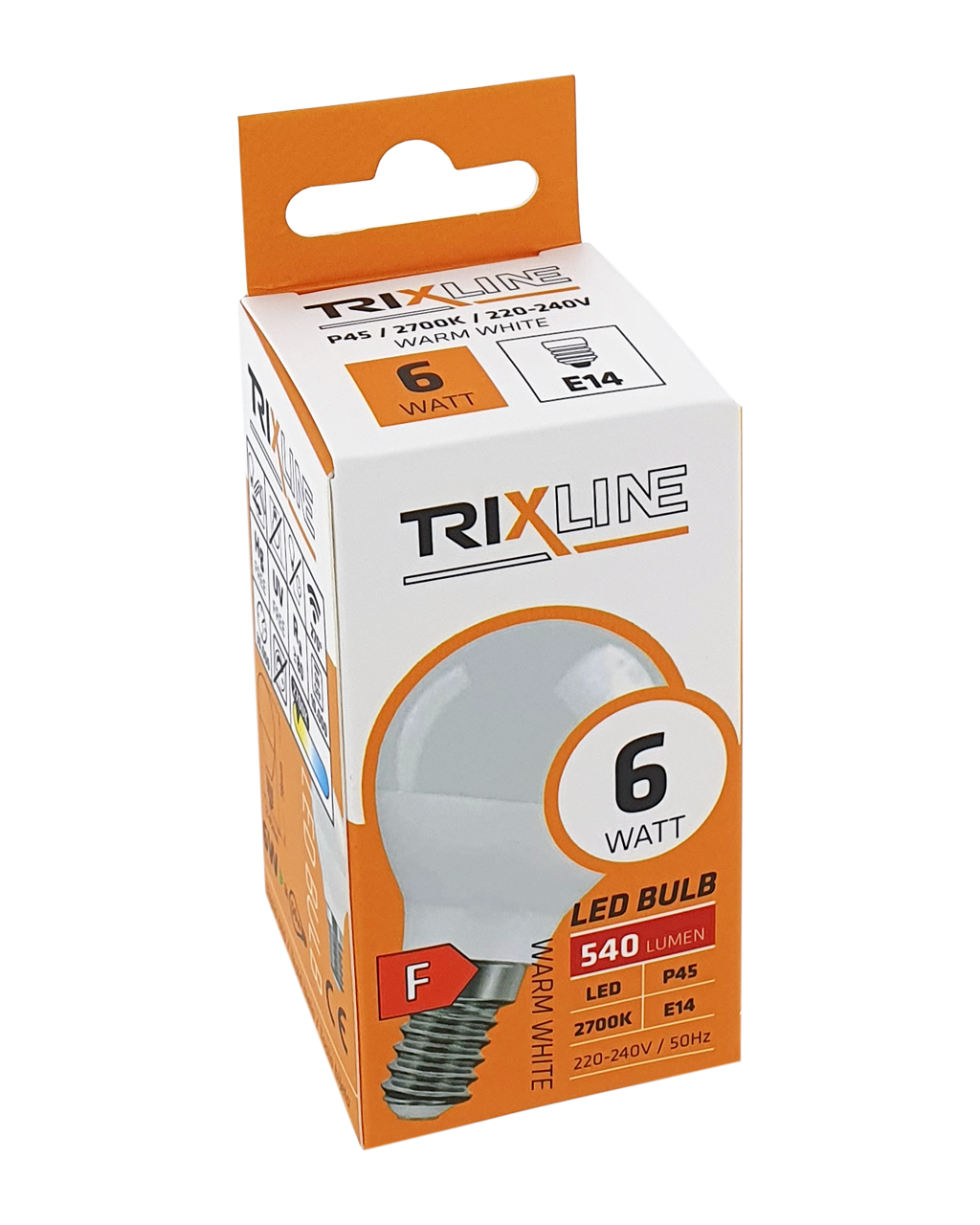 Trixline 6W 540lm E14 P45 2700K meleg fehér Trixline 6W 540lm E14 P45 2700K meleg fehér