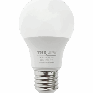 Trixline 6W 540lm E27 A60 2700K meleg fehér Trixline 6W 540lm E27 A60 2700K meleg fehér