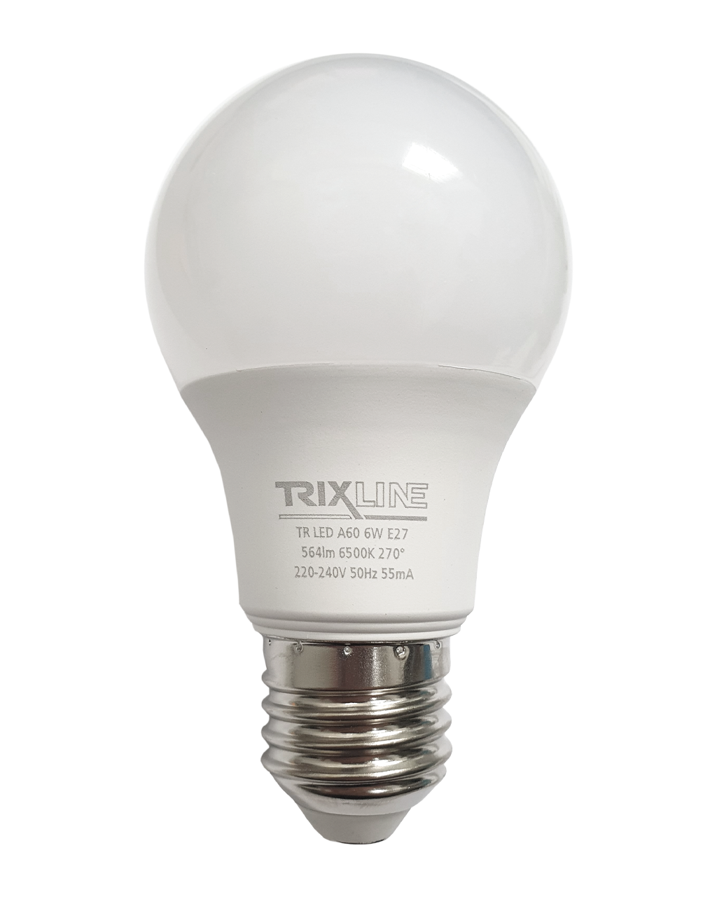 Trixline 6W 564lm E27 A60 6500K magas fehér Trixline 6W 564lm E27 A60 6500K magas fehér