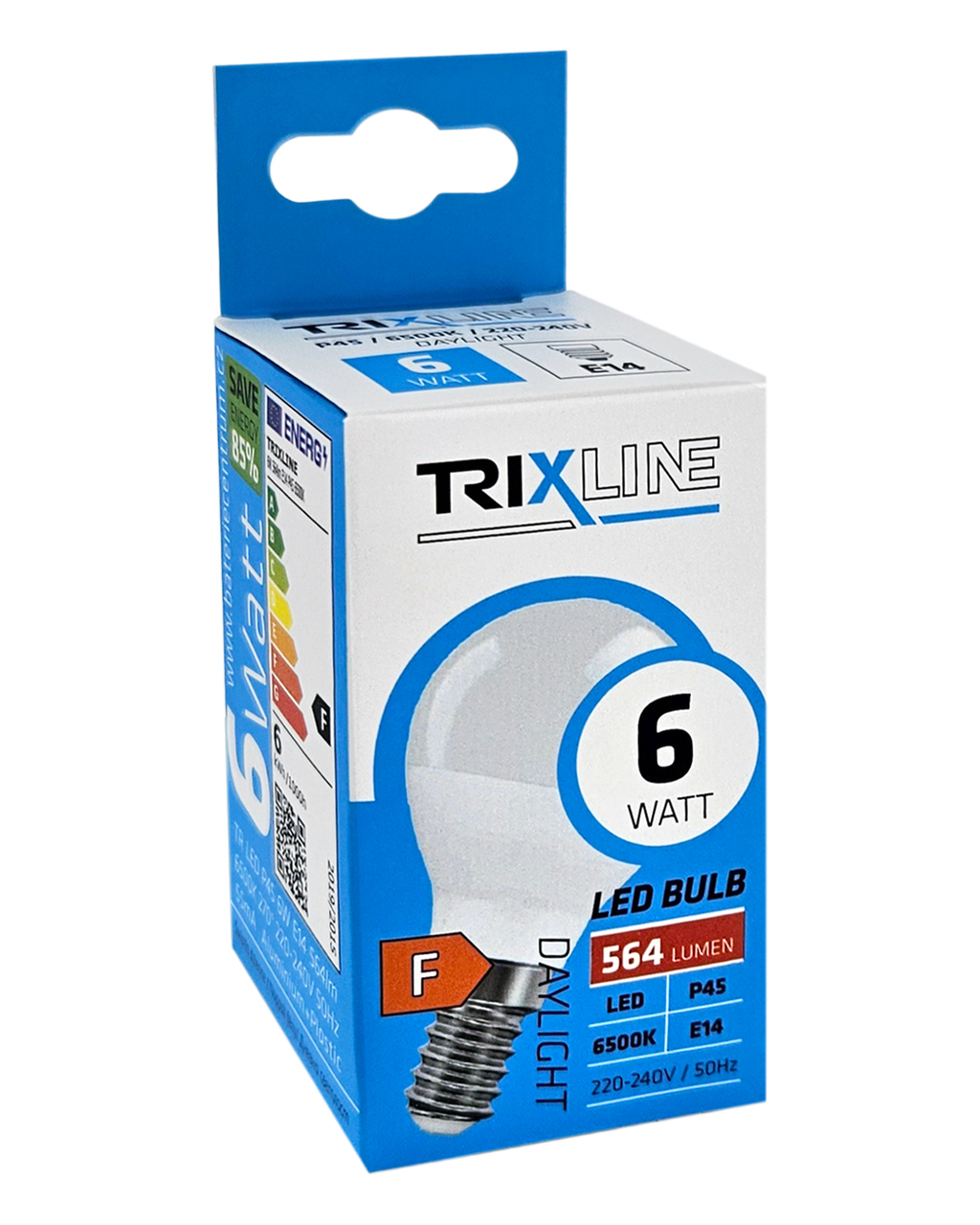 Trixline 6W E14 P45 6500K 564lm LED izzó Trixline 6W E14 P45 6500K 564lm LED izzó