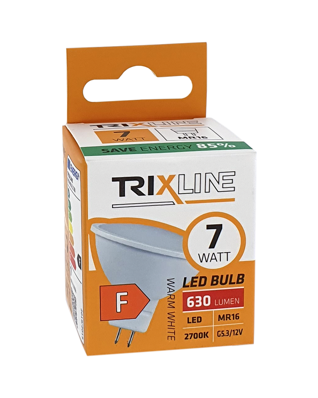 Trixline 7W 630lm MR16 2700K meleg fehér Trixline 7W 630lm MR16 2700K meleg fehér