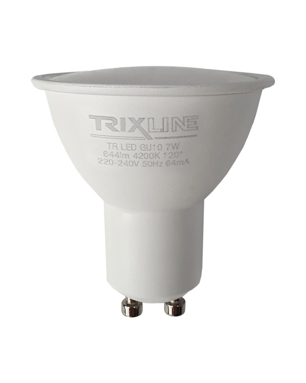 Trixline 7W 644lm GU10 4200K semleges fehér Trixline 7W 644lm GU10 4200K semleges fehér