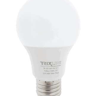 Trixline 8W 720lm E27 A60 2700K meleg fehér Trixline 8W 720lm E27 A60 2700K meleg fehér