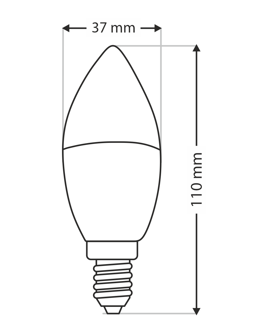 Trixline 8W 736lm E14 C35 4200K semleges fehér Trixline 8W 736lm E14 C35 4200K semleges fehér
