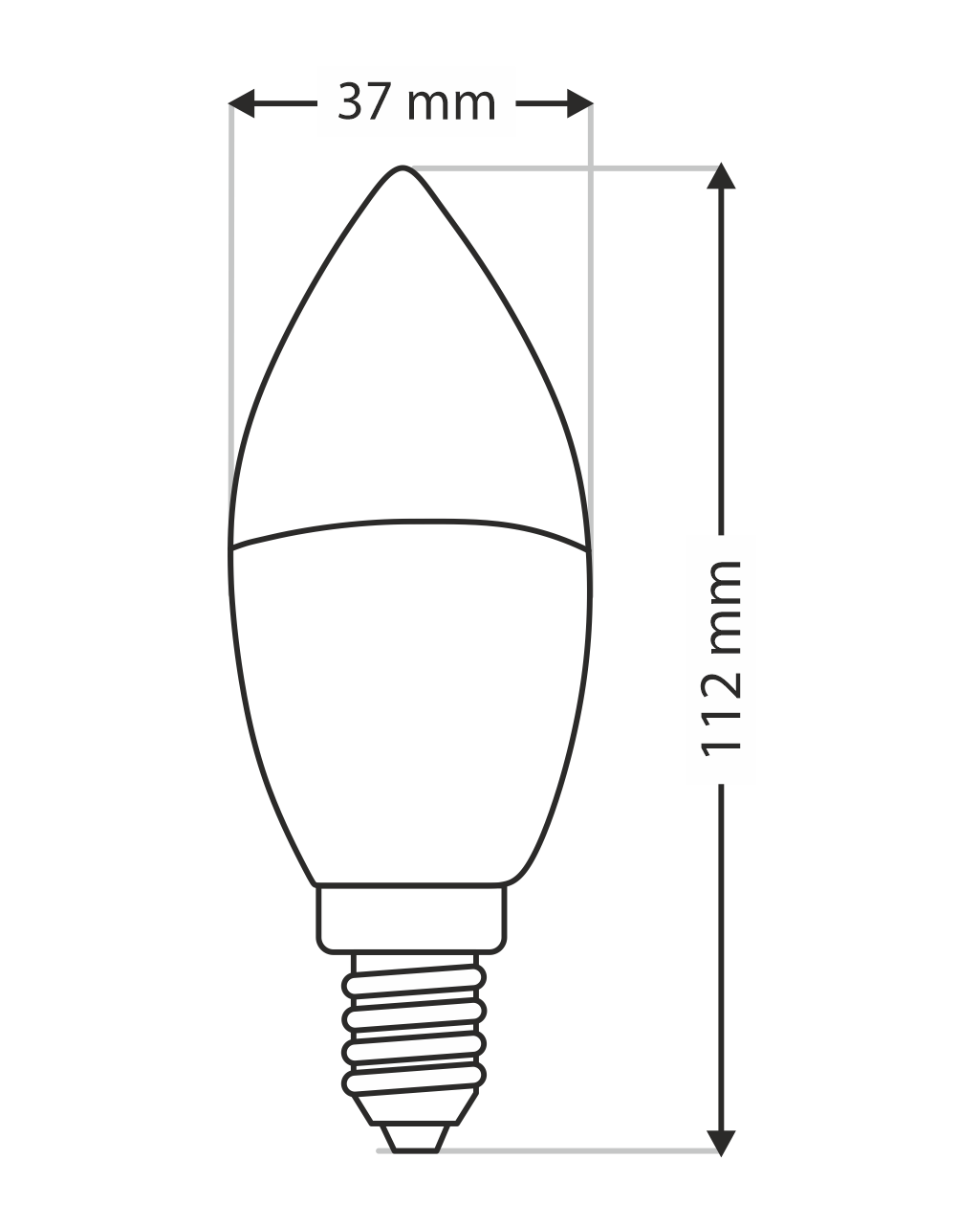 Trixline 8W E14 C35 4200K semleges fehér Trixline 8W E14 C35 4200K semleges fehér