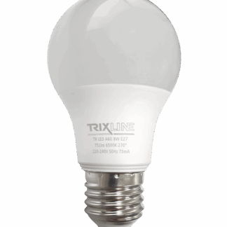 Trixline 8W E27 A60 6500K 752lm magas fehér LED izzó Trixline 8W E27 A60 6500K 752lm magas fehér LED izzó